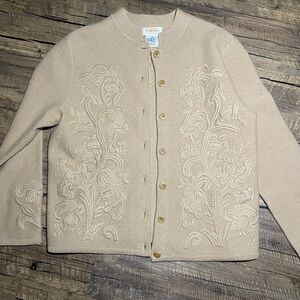 Talbots 100 percent wool sweater cardigan size S